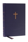 Nkjv, Single-Column Wide-Margin Reference Bible, Cloth Over Board, Blue, Red Letter, Comfort Print: Holy Bible, New King James Version By Thomas Nelson Cover Image