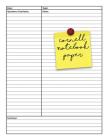 cornell notebook paper: College Ruled Composition Notebook, 110 Cornell note paper pages, 8.5
