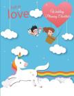 Fall in Love: Wedding Planning Checklist: Unicorn Blue Sky Rainbow, Wedding Log, Wedding Planning Notebook Large Print 8.5