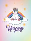 Unicorn: Cute Unicorn Cover and Dot Graph Line Sketch Pages, Extra Large (8.5 X 11) Inches, 110 Pages, White Paper, Sketch, Dra By Dim Ple Cover Image