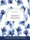Adult Coloring Journal: Alcoholics Anonymous (Nature Illustrations, Blue Orchid) Cover Image