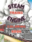 Steam Engine Trains Coloring Book Cover Image