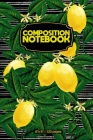 Composition Notebook: Lemon Tree on Black and White Stripes Cover Image