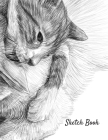 Sketch Book: Cat Pencil Drawing Themed Notebook for Drawing, Writing, Painting, Sketching or Doodling, 120 Pages, 8.5 x 11 By Jasmine Publishing Cover Image