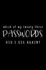 Which Of My Twenty-Three Passwords Did I Use Again?: Password Keeper - Black By Three Dogs Publishing Cover Image