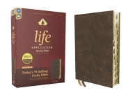 Niv, Life Application Study Bible, Third Edition, Bonded Leather, Brown, Red Letter, Thumb Indexed By Zondervan Cover Image