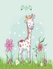 Notebook: Cute giraffe on green cover and Dot Graph Line Sketch pages, Extra large (8.5 x 11) inches, 110 pages, White paper, Sk By A. Madoo Cover Image