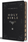 KJV Holy Bible, Giant Print Thinline Large format, Black Premium Imitation Leath er with Ribbon Marker, Red Letter, and Thumb Index Cover Image