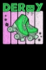 Roller Derby Notebook: Cool & Funky Roller Girl Derby Notebook - Bright Lime Green & Baby Pink By Skaterpress Cover Image