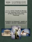 I C C V. Home Transfer & Storage Co U.S. Supreme Court Transcript of Record with Supporting Pleadings By Robert W. Ginnane, James W. Nisbet, Peter T. Beardsley Cover Image