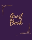 Guest Book - Golden Frame #1 on Pink Paper Cover Image