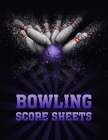 Bowling Score Sheet: Bowling Game Record Book - 118 Pages - Tenpin Bowl Purple Design Cover Image