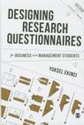 Designing Research Questionnaires for Business and Management Students (Mastering Business Research Methods) Cover Image