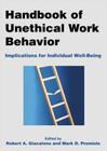 Handbook of Unethical Work Behavior:: Implications for Individual Well-Being Cover Image