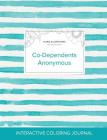 Adult Coloring Journal: Co-Dependents Anonymous (Floral Illustrations, Turquoise Stripes) Cover Image