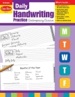 Daily Handwriting Practice: Contemporary Cursive, Kindergarten - Grade 6 Teacher Edition By Evan-Moor Corporation Cover Image