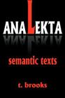 Analekta: Semantic Texts By Todd Brooks Cover Image