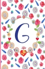 G: G: Monogram Initials Notebook for Women and Girls, Pink Floral 110 page 6x9 inch,