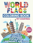 World Flags Coloring Book: Learn All Countries of the World / Geography Gift for Kids and Adults By Stress Less Coloring Books Cover Image