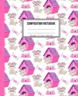 Composition Notebook: Cute Dog Notebook For Girls By Girly Print Notebooks Cover Image