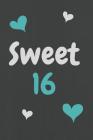 Sweet 16: Guest Book 16th Birthday Gift 110 Pages with Space for Guests Messages and Pictures By Journals Inc Cover Image