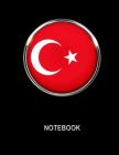 Notebook. Turkey Flag Cover. Composition Notebook. College Ruled. 8.5 x 11. 120 Pages. Cover Image