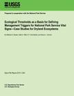 Ecological Thresholds as a Basis for Defining Management Triggers for National Park Service Vital Signs?Case Studies for Dryland Ecosystems By U. S. Department of the Interior Cover Image