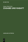 Zugabe und Rabatt (Sammlung Guttentag) Cover Image