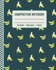 Composition Notebook 100 Pages Wide Ruled 7x5x9.25: Banana Pattern 1 Subject School Composition Notebook for Girls, Kids, Women and Teenagers Cover Image