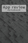 App Review Notebook: Web Application Review Log book Tracker - Cool Black 3D Style Cover By Bonnavida Software Design Journals Cover Image