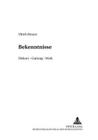 Bekenntnisse: Diskurs - Gattung - Werk (Finnische Beitraege Zur Germanistik #3) Cover Image