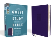 Niv, Quest Study Bible, Personal Size, Leathersoft, Blue, Comfort Print: The Only Q and A Study Bible By Christianity Today Intl (Editor), Zondervan Cover Image