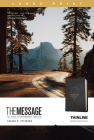 The Message Thinline, Large Print (Leather-Look, Desert Night Black) By Eugene H. Peterson Cover Image
