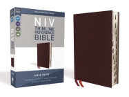 NIV, Thinline Reference Bible, Large Print, Bonded Leather, Burgundy, Red Letter Edition, Indexed, Comfort Print By Zondervan Cover Image