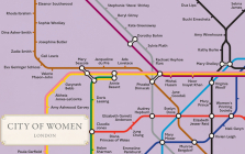 City of Women London Tube Wall Map (A2, 16.5 X 23.4 Inches) Cover Image