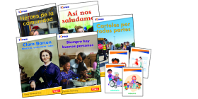 Icivics Spanish Grade K: Community & Social Awareness 5-Book Set + Game Cards Cover Image
