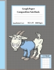 Graph Composition Notebook 4 Squares per inch 4x4 Quad Ruled 4 to 1 / 8.5 x 11 100 Sheets: Cute Funny Goat Laugh Gift Notepad / Grid Squared Paper Bac By Animal Journal Press Cover Image