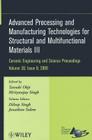 Advanced Processing and Manufacturing Technologies for Structural and Multifunctional Materials III, Volume 30, Issue 8 (Ceramic Engineering and Science Proceedings #512) By Mrityunjay Singh (Editor), Tatsuki Ohji (Editor), Dileep Singh (Volume Editor) Cover Image