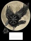 Raven & Moon: 7.44 X 9.69 - Graph Ruled Composition - 120 Pages Cover Image