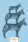 Zebra: Ancient Engraving of Zebras on Blue Cover Image