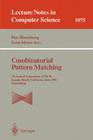 Combinatorial Pattern Matching: 7th Annual Symposium, CPM '96, Laguna Beach, California, June 10-12, 1996. Proceedings (Lecture Notes in Computer Science #1075) Cover Image