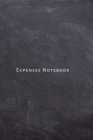 Expenses Notebook: Black daily payment log, bill record keeping book, monthly expense ledger tracker for business, household and personal Cover Image