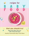 Recipes for Baby Food That You Should Try!: Baby Food Ideas That Your Little One(s) Will Enjoy! By Alicia T. White Cover Image