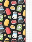Japanese Writing Practice Book: Kawaii Condiments Themed Genkouyoushi Paper Notebook to Practise Writing Japanese Kanji Characters and Kana Scripts su By Japanese Writing Paper Company Cover Image