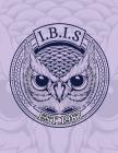 I.B.I.S: Owl on purple cover and Dot Graph Line Sketch pages, Extra large (8.5 x 11) inches, 110 pages, White paper, Sketch, Dr Cover Image