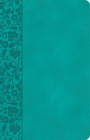 CSB Large Print Personal Size Reference Bible, Teal LeatherTouch, Indexed Cover Image