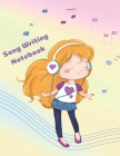 Song Writing Notebook: Cute Music Composition Manuscript Paper for Girls, Large 100 pages, Note and Lyrics writing Staff Paper for Kids, Litt Cover Image
