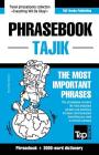English-Tajik phrasebook and 3000-word topical vocabulary By Andrey Taranov Cover Image