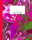Composition Notebook: Marbled Wide Ruled One Subject Pink Purple By Meredith Publishing Cover Image