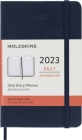 Moleskine 2023 Daily Planner, 12M, Pocket, Sapphire Blue, Hard Cover (3.5 x 5.5) By Moleskine Cover Image
